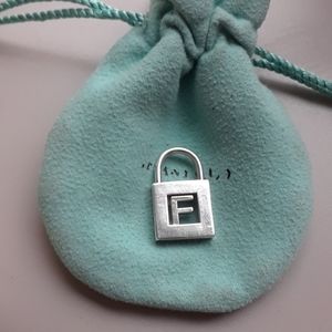 Tiffany and Co. Sterling "F" Charm